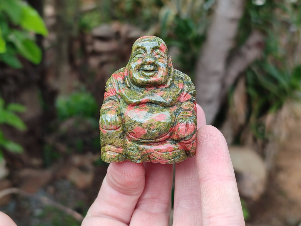 Polished Mini Unakite Buddha Carvings - sold per item - From Australia - Toprock Gemstones and Minerals 