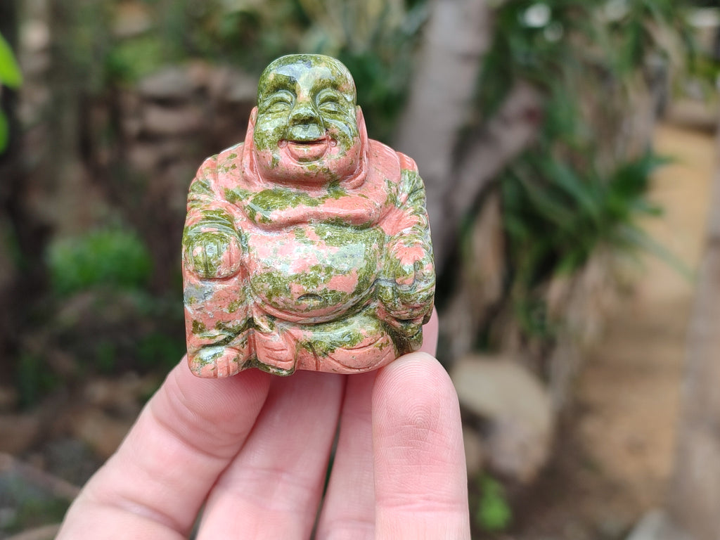 Polished Mini Unakite Buddha Carvings - sold per item - From Australia - Toprock Gemstones and Minerals 