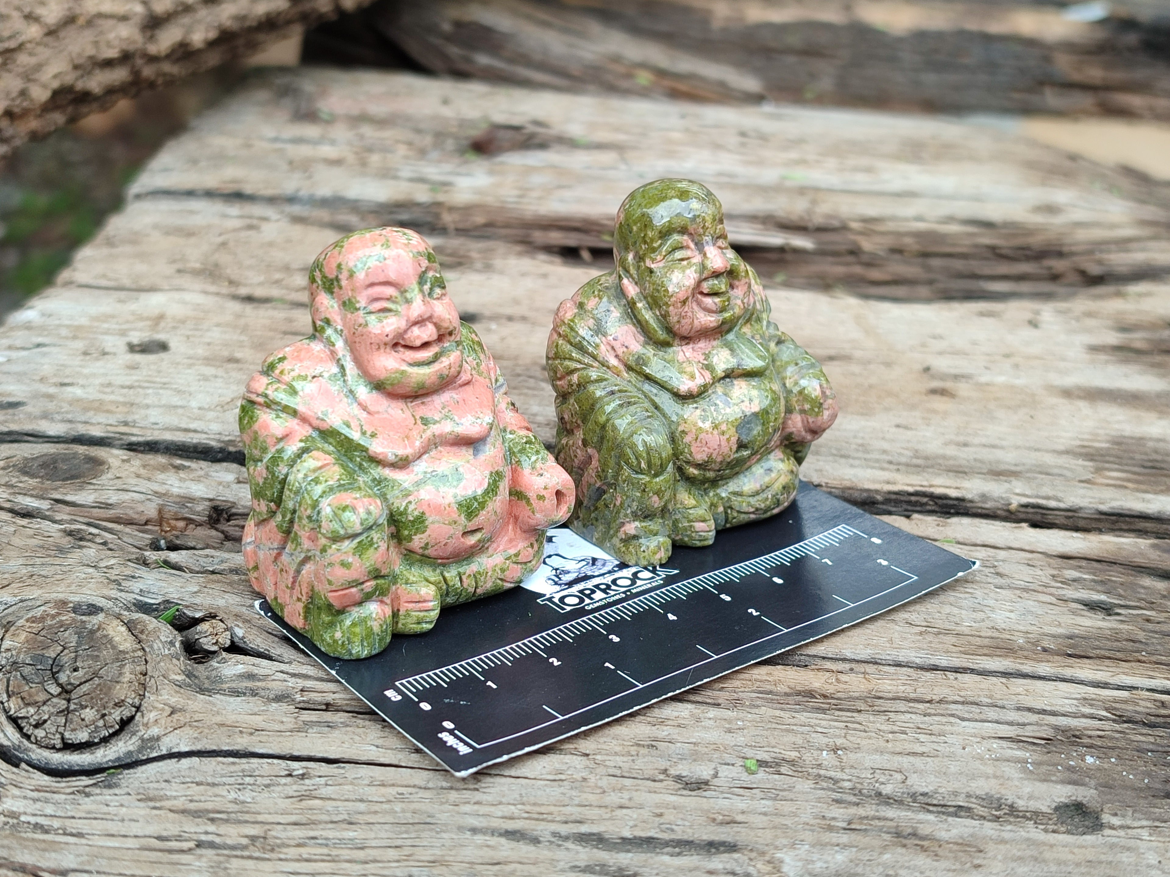 Polished Mini Unakite Buddha Carvings - sold per item - From Australia - Toprock Gemstones and Minerals 