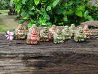 Polished Mini Unakite Buddha Carvings - sold per item - From Australia - Toprock Gemstones and Minerals 