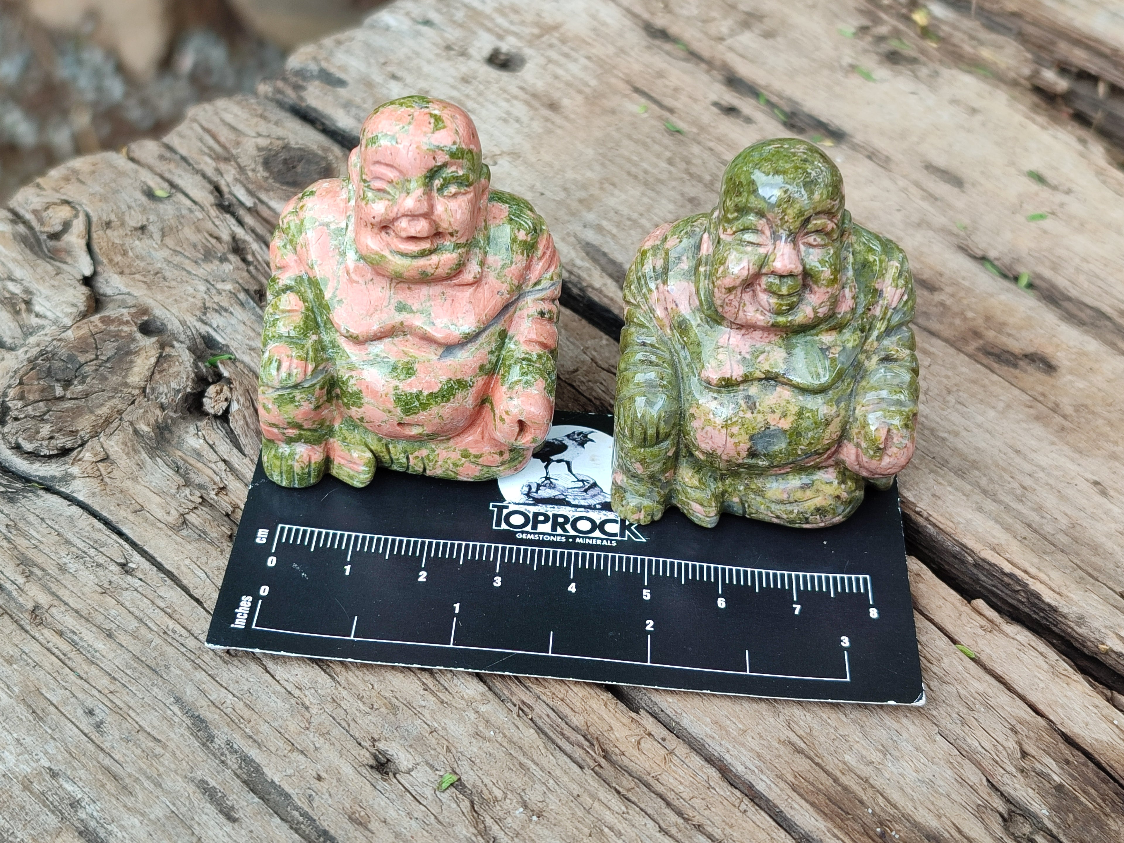 Polished Mini Unakite Buddha Carvings - sold per item - From Australia - Toprock Gemstones and Minerals 