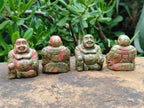 Polished Mini Unakite Buddha Carvings - sold per item - From Australia - Toprock Gemstones and Minerals 