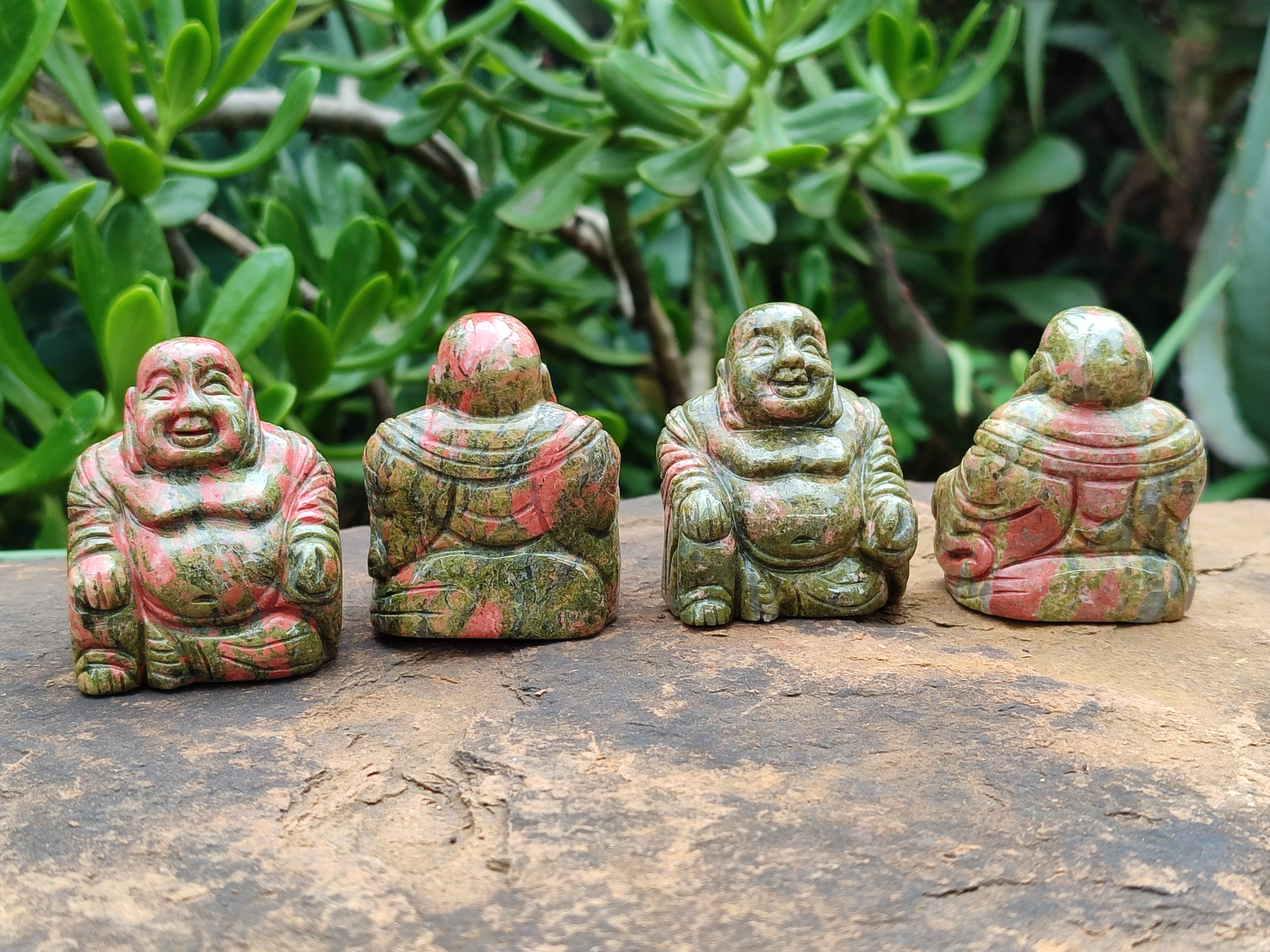 Polished Mini Unakite Buddha Carvings - sold per item - From Australia - Toprock Gemstones and Minerals 