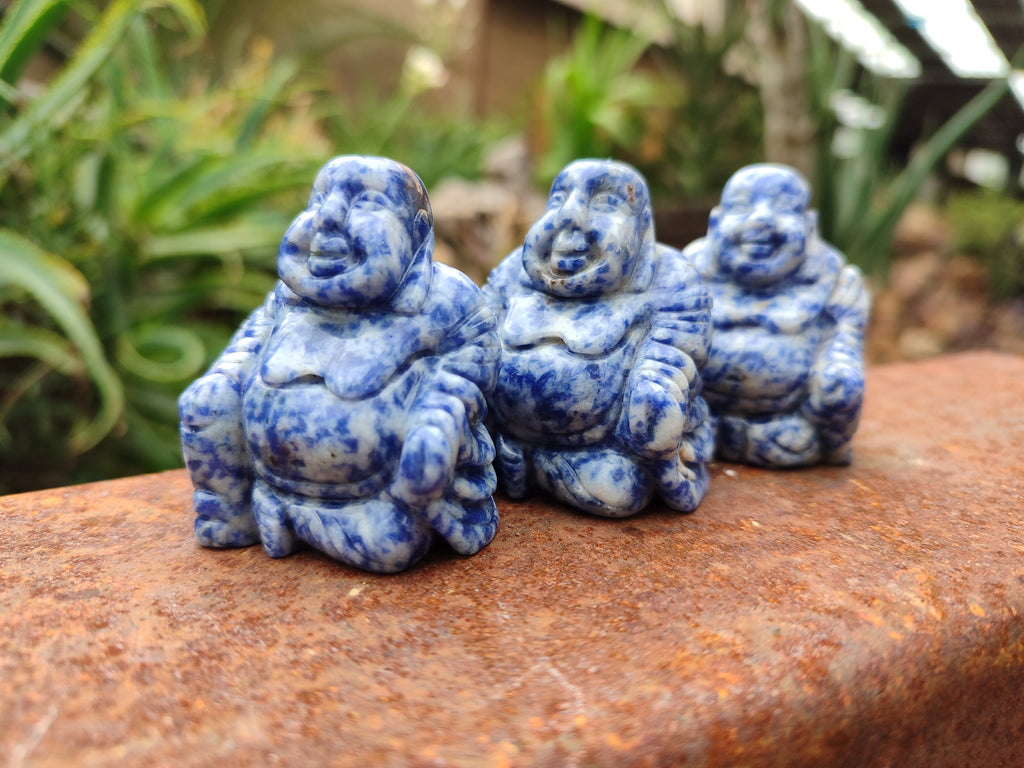 Polished Mini Sodalite Buddha Carvings - sold per item - From Brazil - Toprock Gemstones and Minerals 