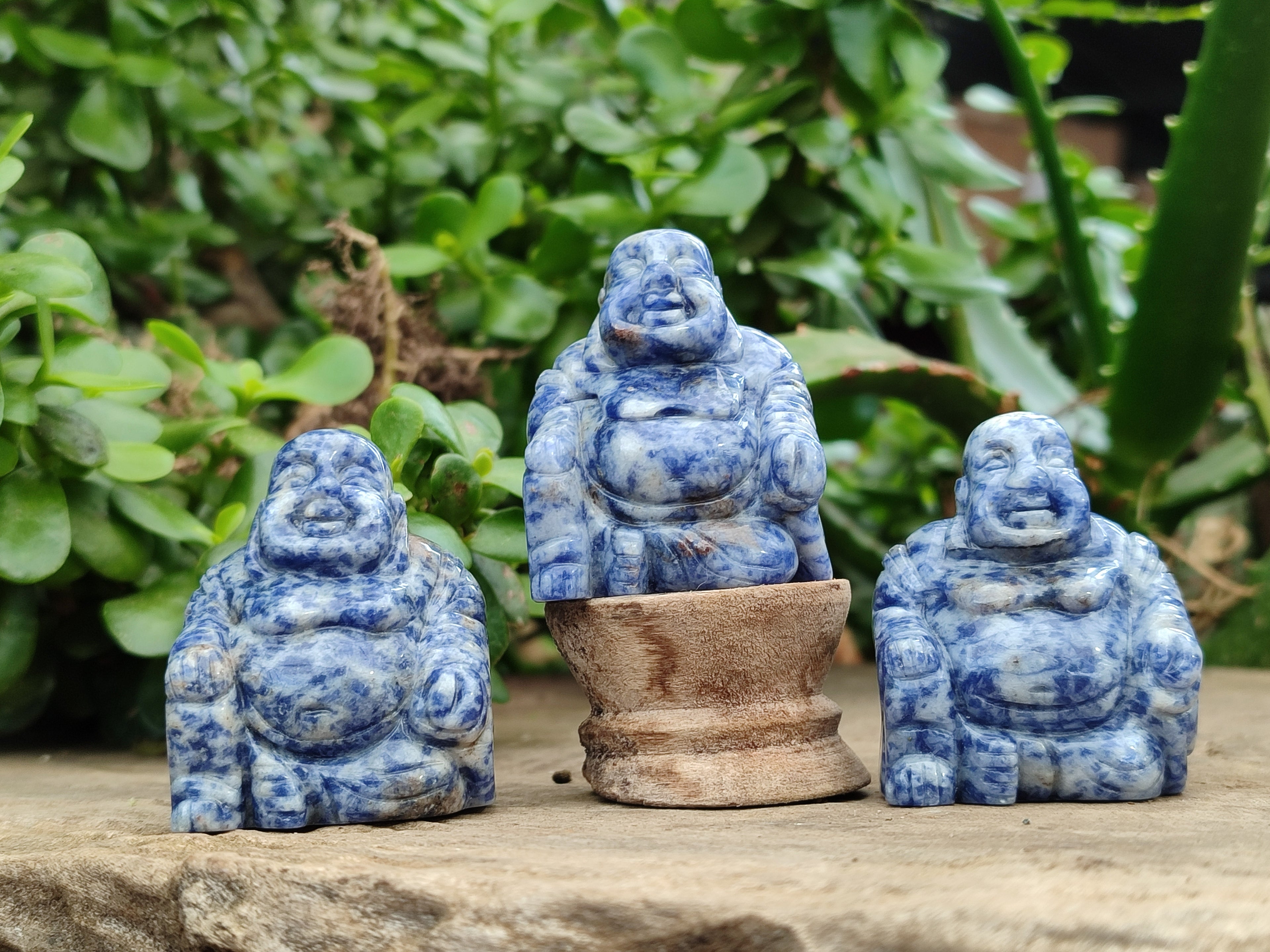 Polished Mini Sodalite Buddha Carvings - sold per item - From Brazil - Toprock Gemstones and Minerals 