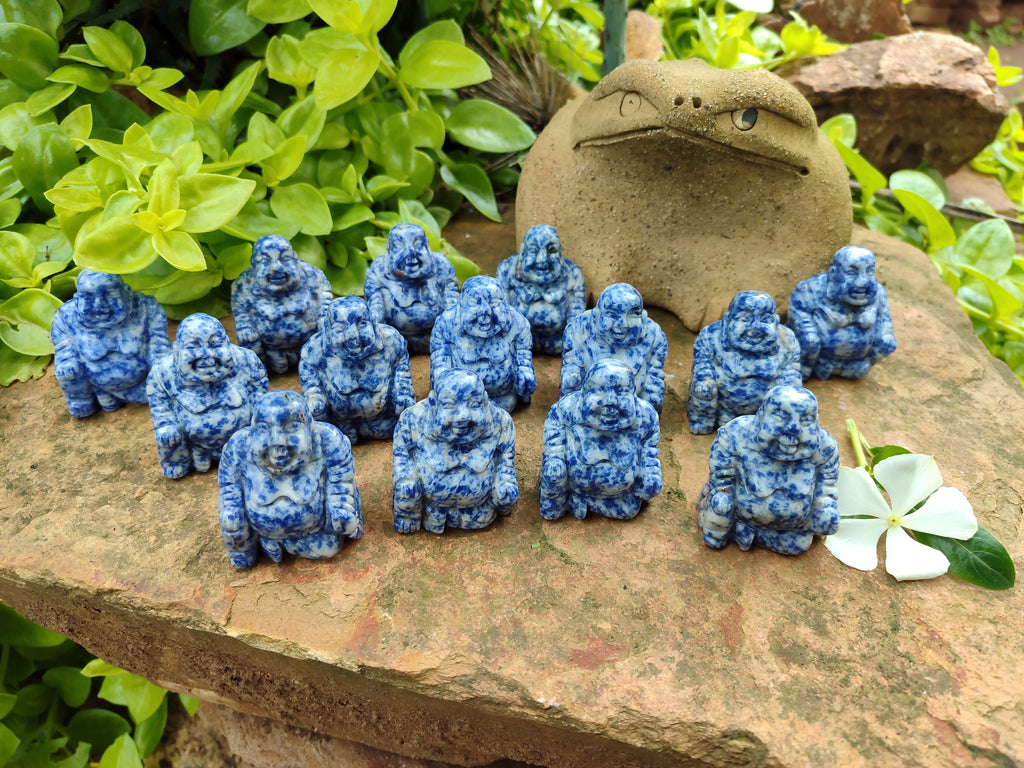 Polished Mini Sodalite Buddha Carvings - sold per item - From Brazil - Toprock Gemstones and Minerals 