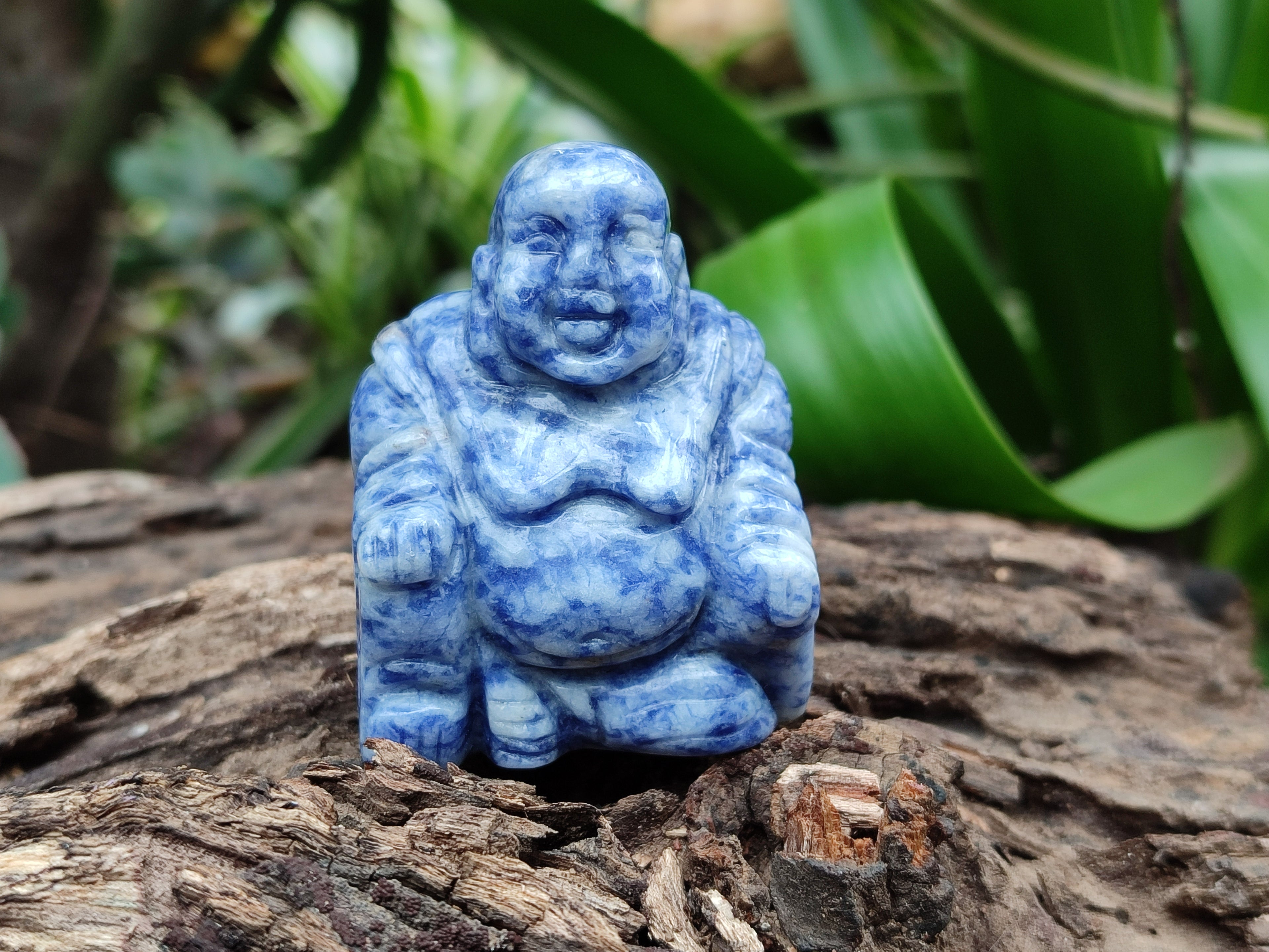 Polished Mini Sodalite Buddha Carvings - sold per item - From Brazil - Toprock Gemstones and Minerals 