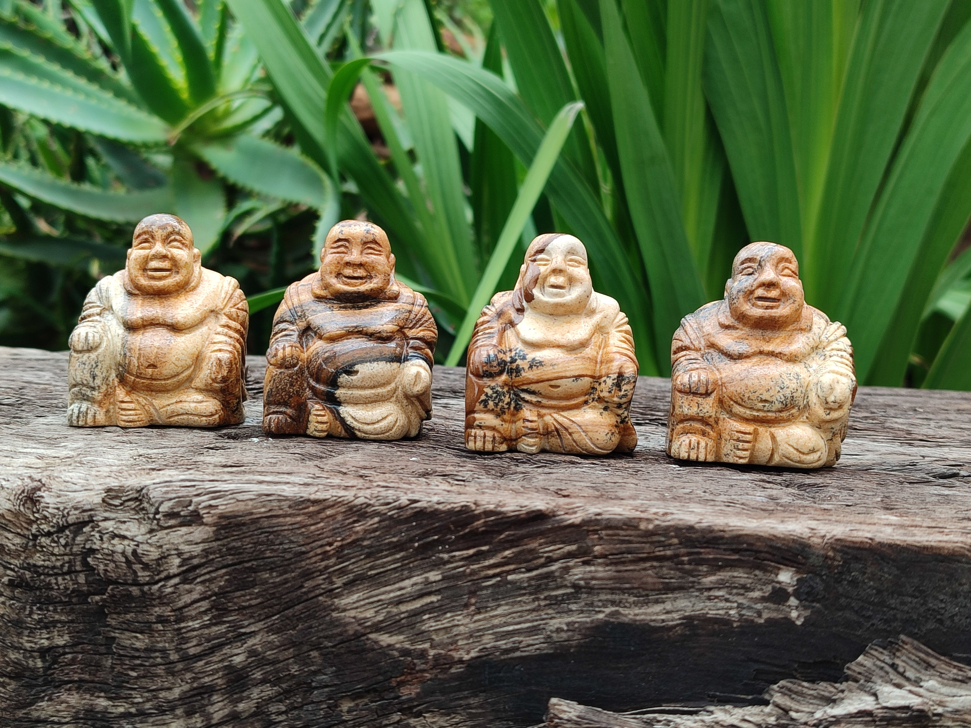 Polished Mini Picture Stone Jasper Buddha Carvings - sold per item - From Namibia - Toprock Gemstones and Minerals 