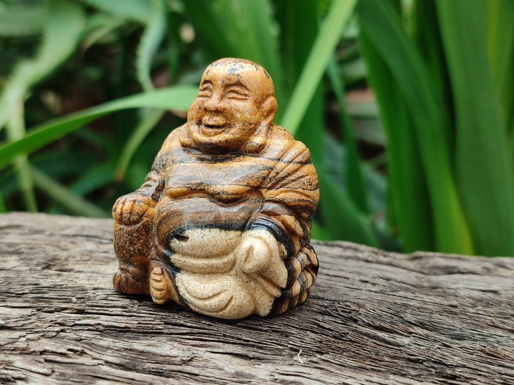 Polished Mini Picture Stone Jasper Buddha Carvings - sold per item - From Namibia - Toprock Gemstones and Minerals 