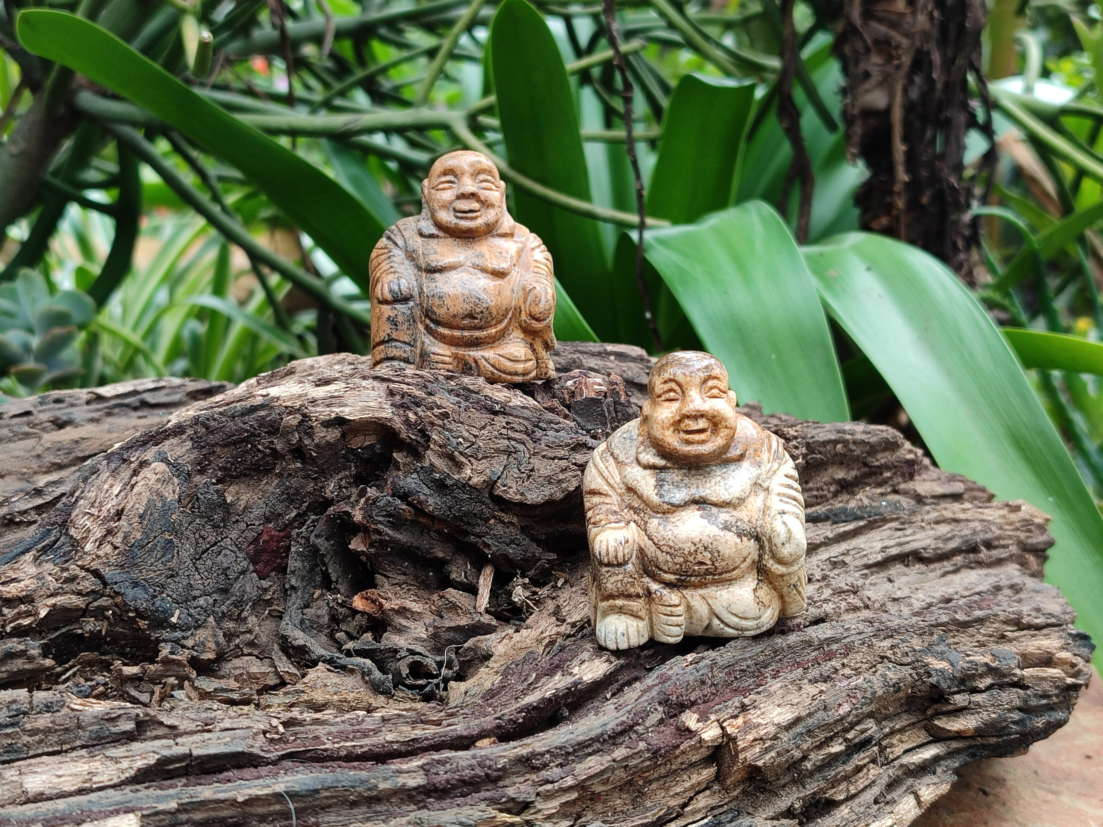 Polished Mini Picture Stone Jasper Buddha Carvings - sold per item - From Namibia - Toprock Gemstones and Minerals 