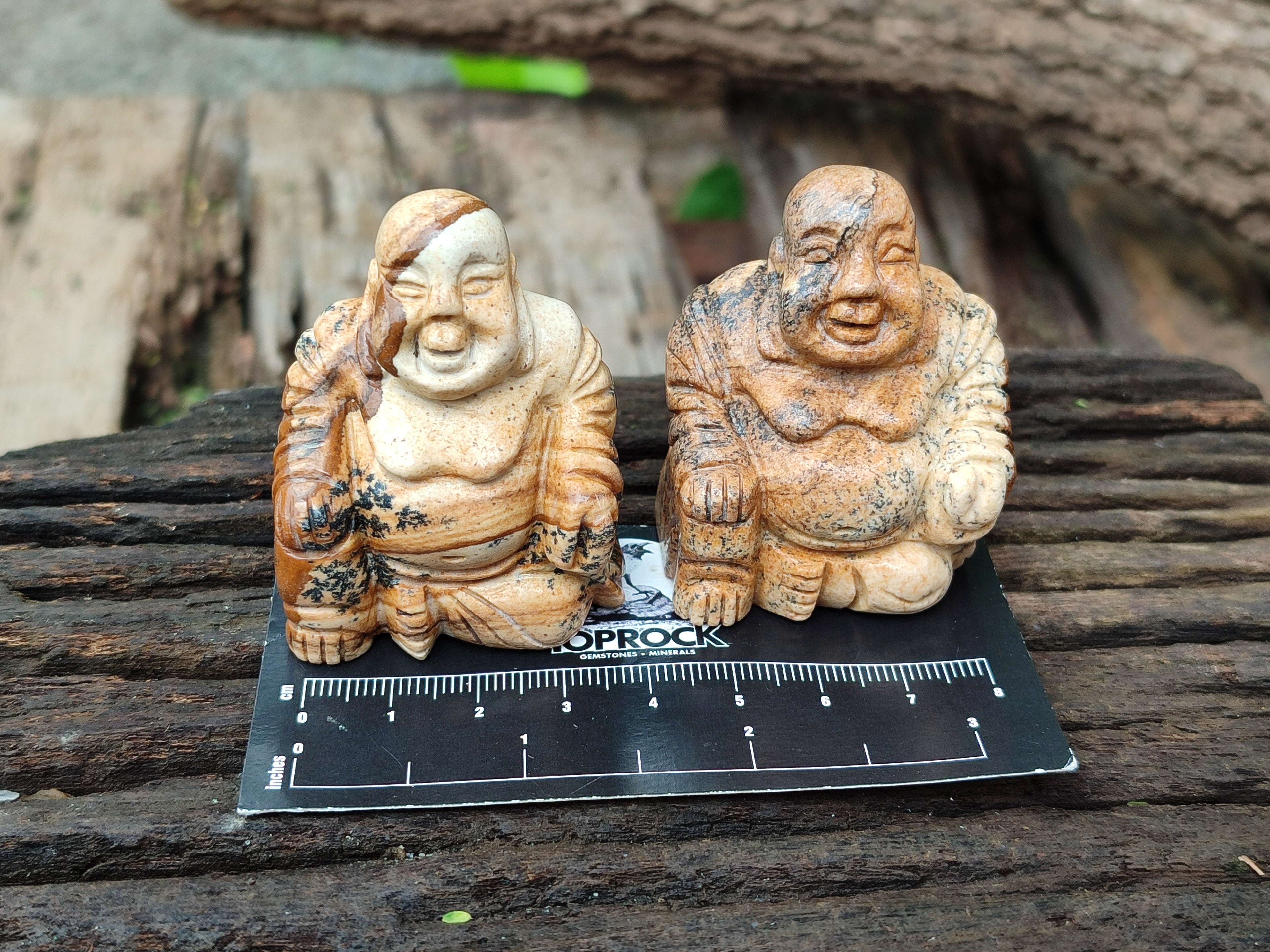 Polished Mini Picture Stone Jasper Buddha Carvings - sold per item - From Namibia - Toprock Gemstones and Minerals 