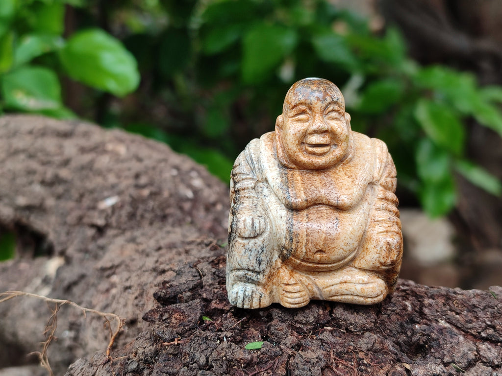 Polished Mini Picture Stone Jasper Buddha Carvings - sold per item - From Namibia - Toprock Gemstones and Minerals 