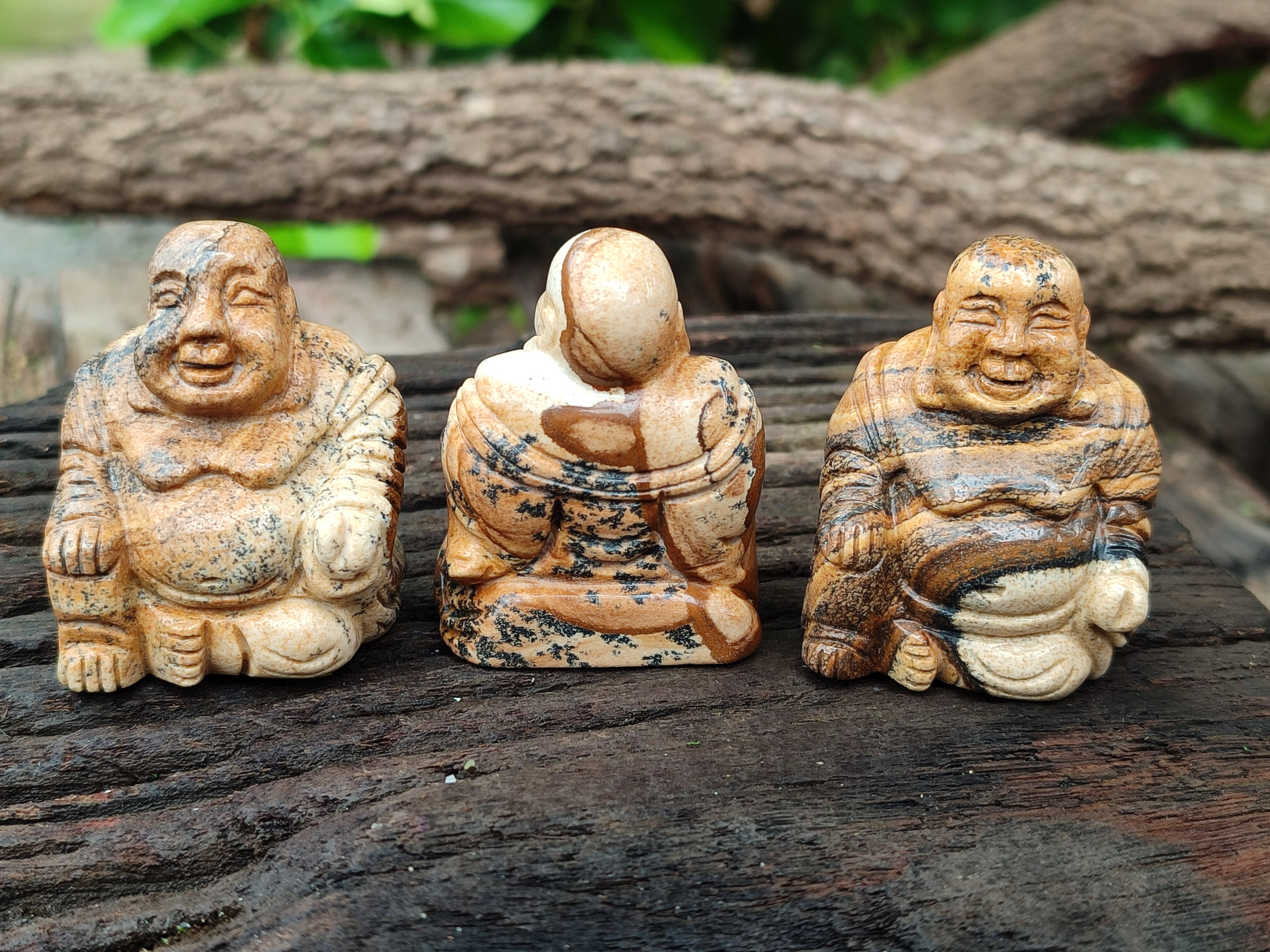 Polished Mini Picture Stone Jasper Buddha Carvings - sold per item - From Namibia - Toprock Gemstones and Minerals 