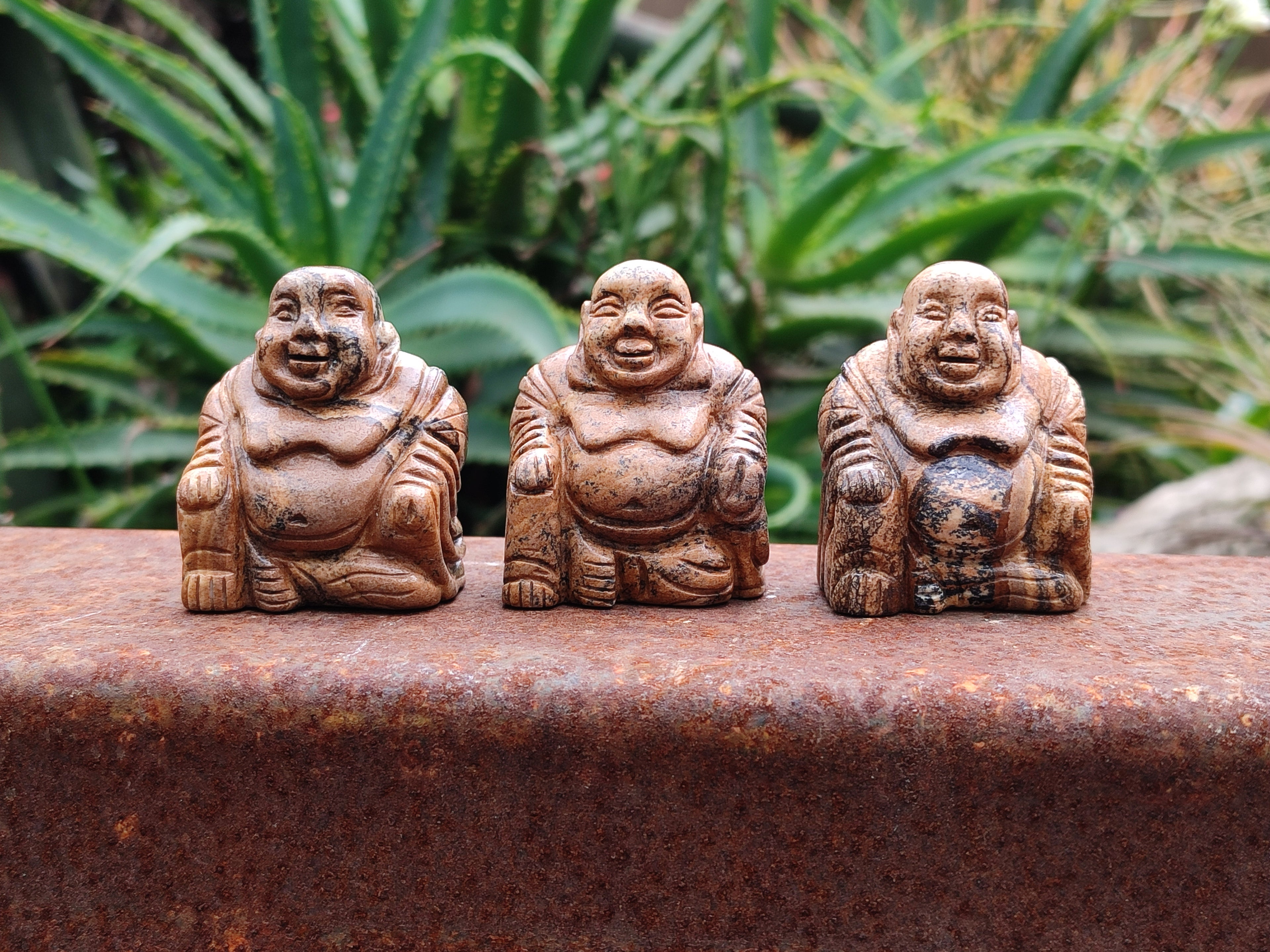 Polished Mini Picture Stone Jasper Buddha Carvings - sold per item - From Namibia - Toprock Gemstones and Minerals 