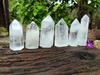Polished Frosted Quartz Crystal Points x 6 From Madagascar - Toprock Gemstones and Minerals 
