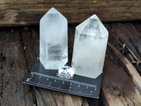 Polished Frosted Quartz Crystal Points x 6 From Madagascar - Toprock Gemstones and Minerals 