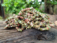 Polished Unakite Beaded Tumble Chip Necklace - Sold Per Item - From South Africa - Toprock Gemstones and Minerals 