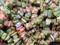 Polished Unakite Beaded Tumble Chip Necklace - Sold Per Item - From South Africa - Toprock Gemstones and Minerals 