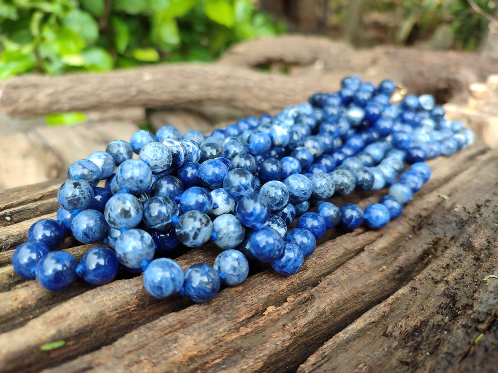 Polished Sodalite Beaded Necklace - Sold Per Item - From Namibia - Toprock Gemstones and Minerals 