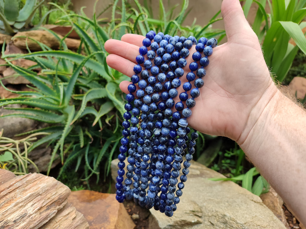 Polished Sodalite Beaded Necklace - Sold Per Item - From Namibia - Toprock Gemstones and Minerals 