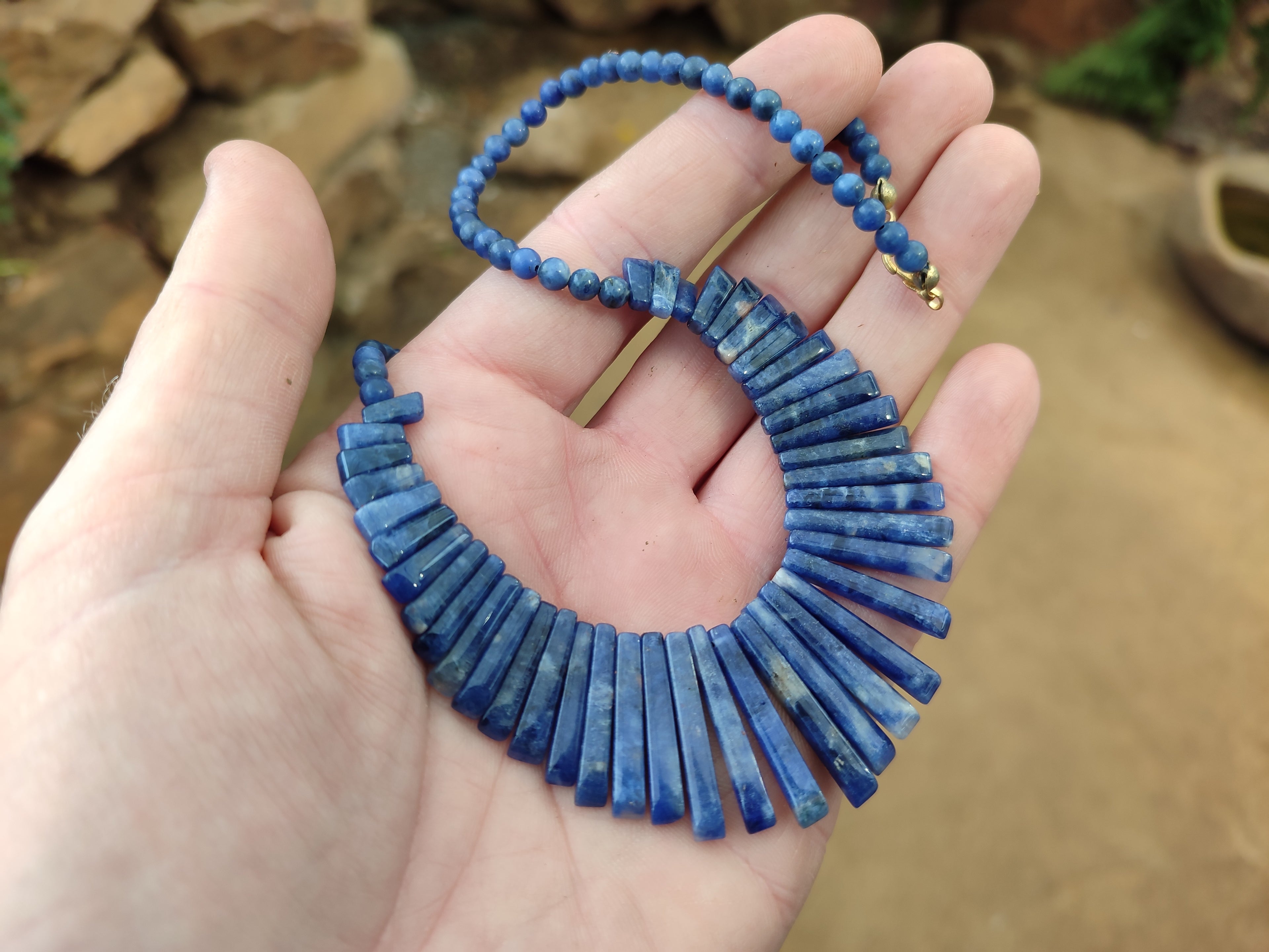Polished Sodalite Egyptian Choker Necklace - Sold Per Item - From Namibia - Toprock Gemstones and Minerals 