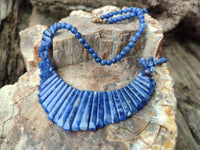Polished Sodalite Egyptian Choker Necklace - Sold Per Item - From Namibia - Toprock Gemstones and Minerals 