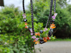 Polished Hematite, Carnelian, Amethyst Beaded Necklace x 3 From Southern Africa - Toprock Gemstones and Minerals 
