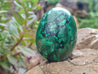 Polished Flower Banded Malachite Eggs x 4 From Congo - Toprock Gemstones and Minerals 