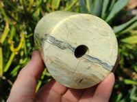 Polished Butter Jade Candle Holders x 2 From South Africa - Toprock Gemstones and Minerals 
