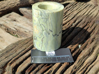 Polished Butter Jade Candle Holders x 2 From South Africa - Toprock Gemstones and Minerals 