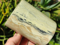 Polished Butter Jade Candle Holders x 2 From South Africa - Toprock Gemstones and Minerals 