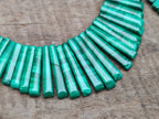 Polished Flower Banded Malachite Egyptian Choker Necklace - Sold Per Item - From Congo - Toprock Gemstones and Minerals 