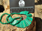 Polished Flower Banded Malachite Egyptian Choker Necklace - Sold Per Item - From Congo - Toprock Gemstones and Minerals 