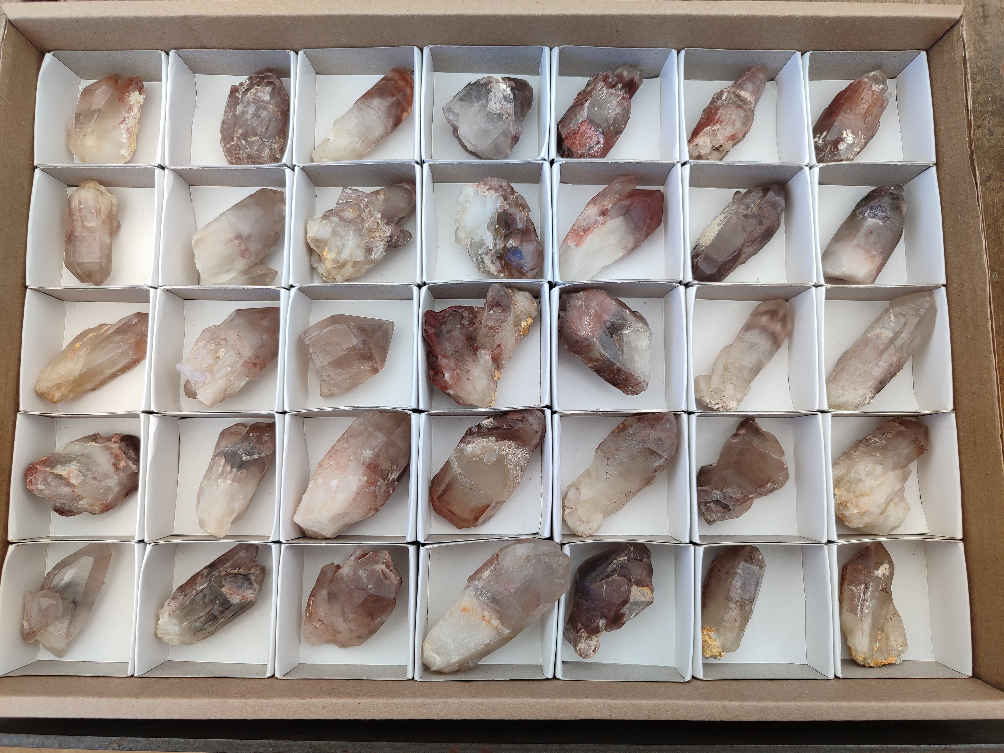 Natural Red Hematoid Quartz Crystals x 35 From Karoi, Zimbabwe - Toprock Gemstones and Minerals 