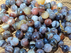 Polished Botswana Agate Beaded Necklace - Sold Per Item- From Botswana - Toprock Gemstones and Minerals 