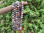 Polished Botswana Agate Beaded Necklace - Sold Per Item- From Botswana - Toprock Gemstones and Minerals 