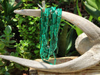 Polished Malachite Barrel Shaped Beaded Necklace - Sold Per Item- From Congo - Toprock Gemstones and Minerals 