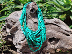 Polished Malachite Barrel Shaped Beaded Necklace - Sold Per Item- From Congo - Toprock Gemstones and Minerals 