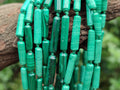 Polished Malachite Barrel Shaped Beaded Necklace - Sold Per Item- From Congo - Toprock Gemstones and Minerals 