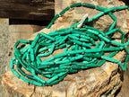 Polished Malachite Barrel Shaped Beaded Necklace - Sold Per Item- From Congo - Toprock Gemstones and Minerals 