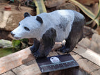 Hand Made Wonder Stone Panda Carving x 1 From Zimbabwe - Toprock Gemstones and Minerals 