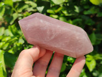 Polished Double Terminated Rose Quartz Points x 6 From Ambatondrazaka, Madagascar - Toprock Gemstones and Minerals 