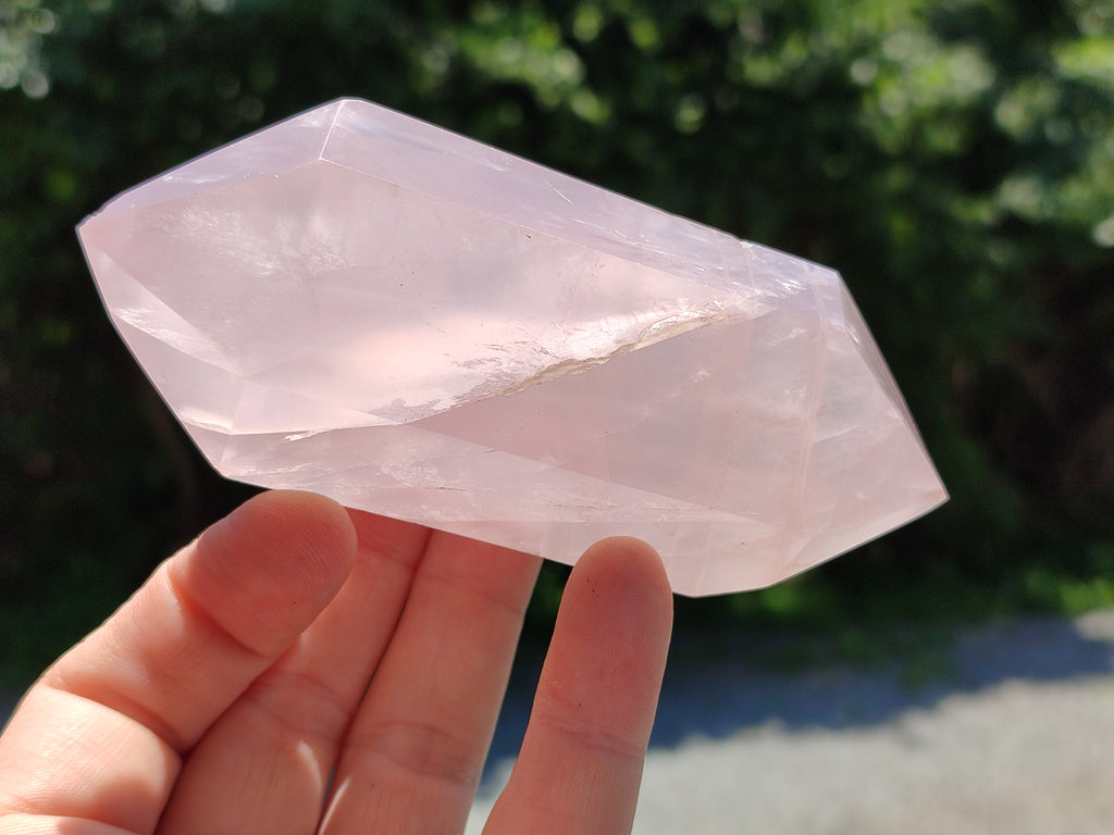 Polished Double Terminated Rose Quartz Points x 6 From Ambatondrazaka, Madagascar - Toprock Gemstones and Minerals 