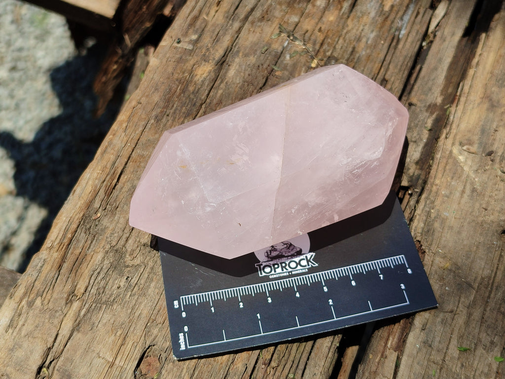 Polished Double Terminated Rose Quartz Points x 6 From Ambatondrazaka, Madagascar - Toprock Gemstones and Minerals 