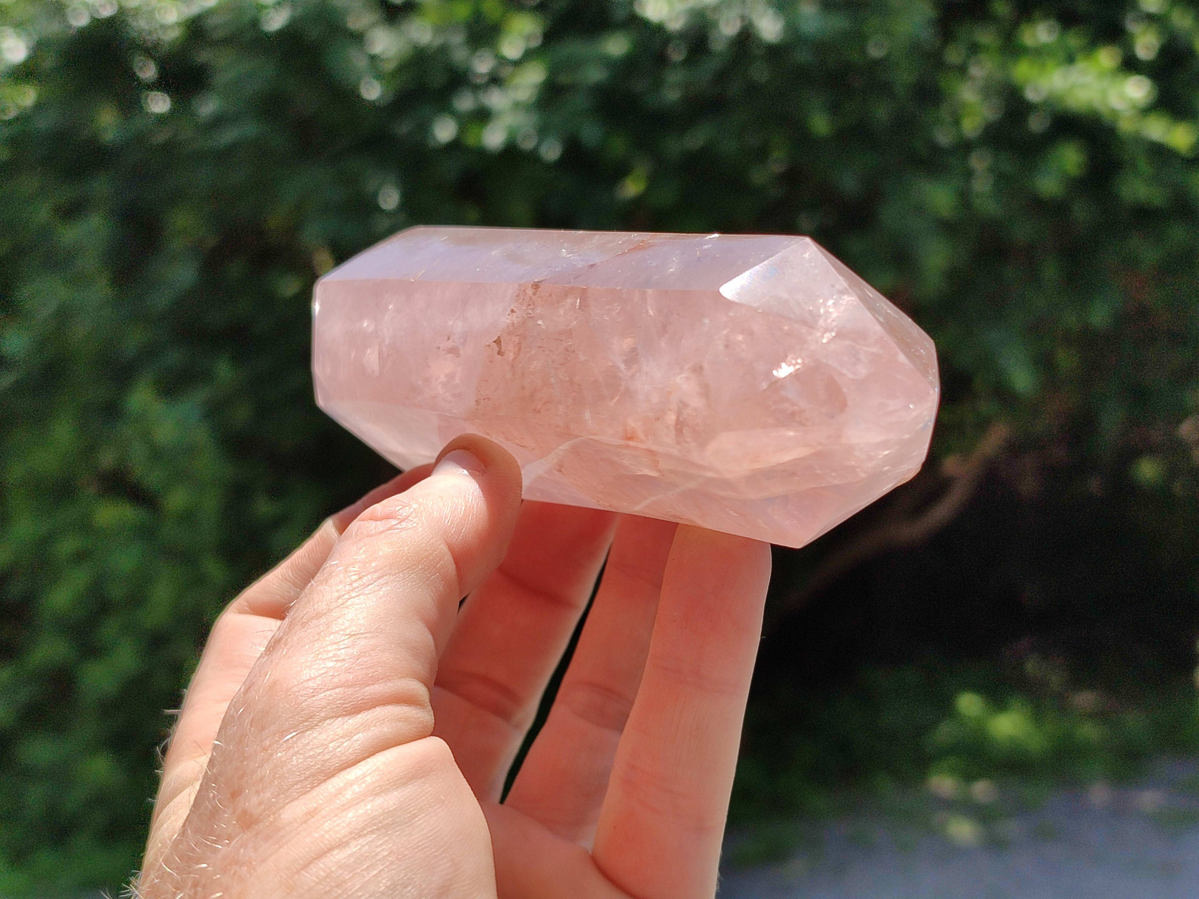 Polished Double Terminated Rose Quartz Points x 6 From Ambatondrazaka, Madagascar - Toprock Gemstones and Minerals 