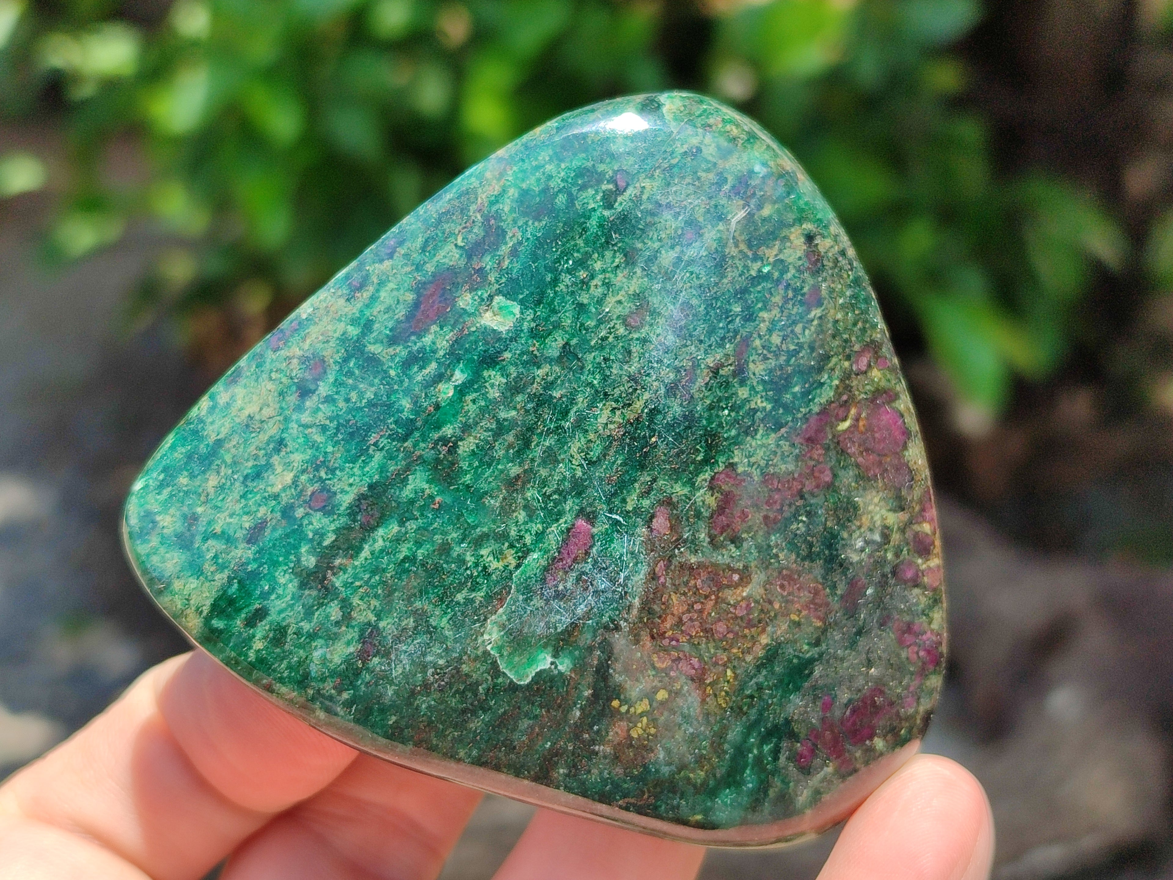 Polished Ruby Corundum In Chrome Verdite Free Forms x 6 From Zimbabwe - Toprock Gemstones and Minerals 