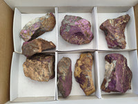 Natural Metallic Purpurite Cobbed Specimens x 8 From Erongo, Namibia - Toprock Gemstones and Minerals 