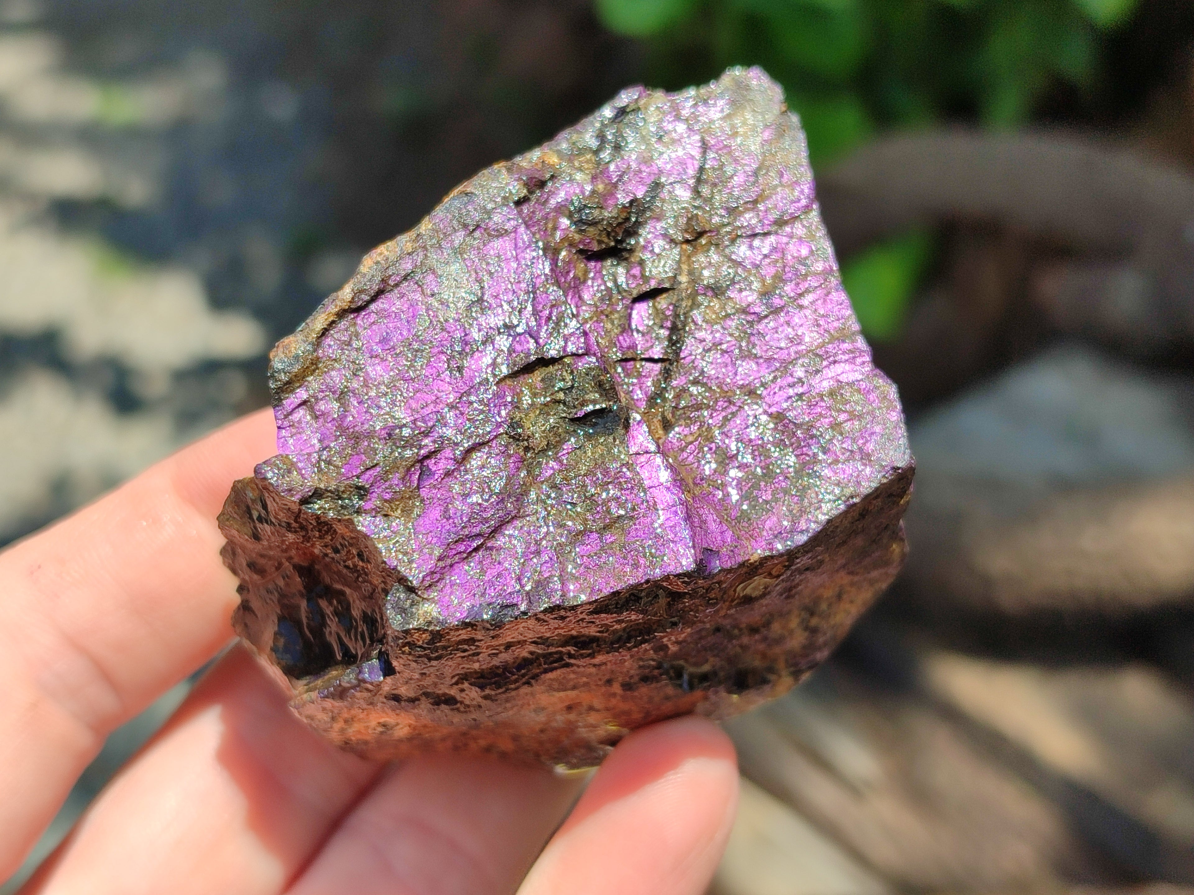 Natural Metallic Purpurite Cobbed Specimens x 8 From Erongo, Namibia - Toprock Gemstones and Minerals 