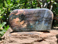 Polished Labradorite Standing Free Forms x 3 From Tulear, Madagascar - Toprock Gemstones and Minerals 