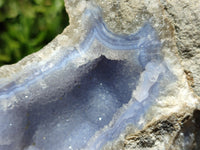 Natural Blue Lace Agate Geode Specimens x 3 From Malawi - Toprock Gemstones and Minerals 